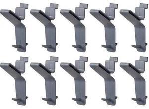 FLOW WALL FSH-017-10 X-Hook,Hanging,15 lb.,Gray,Plastic