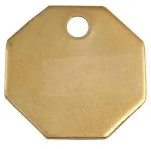 C.H. HANSON 42527 Blk Tag,1-1/4 x 1-1/4 In,Brs,PK25