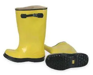 TALON TRAX 4T269 Overboot,Men,8,Adj Strap,Yllw,Rubber,PR