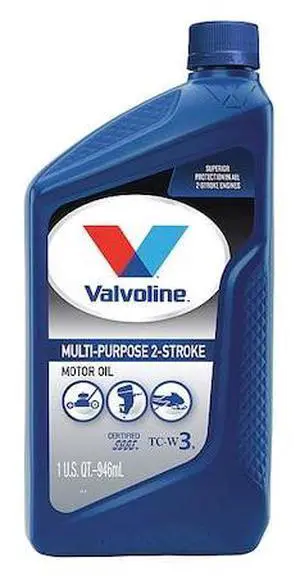 VALVOLINE 822384 2-Cycle Synthetic Blend Marine Motor Oil, 1 Qt., TC-W3