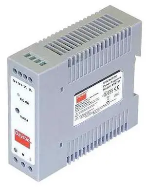 DAYTON 33NT17 DC Power Supply, 90/264V AC, 50 W, 4.17 A, DIN Rail