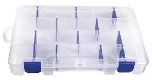 FLAMBEAU 4007 4 to 24 Adjustable Compartment Box, 10-5/8"L x 6-5/8"W