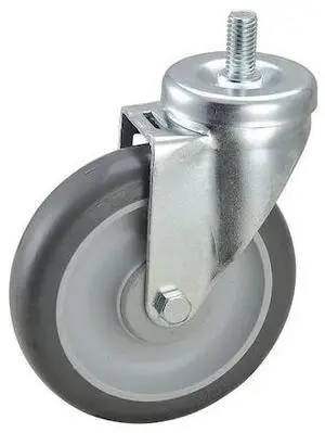 ZORO SELECT 29XW85 Swivel Stem Caster,TPR,5 in.,280 lb.