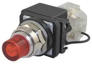 DAYTON 30G410 PilotLight, LED, 24VAC/DC, 30mm, Chrome, Amb