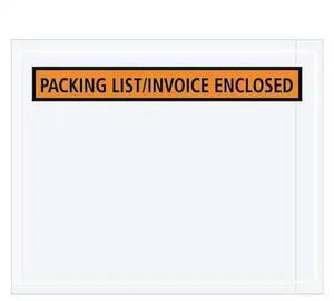 TAPE LOGIC PL462 Tape Logic "Packing List/Invoice Enclosed" Envelopes, 4 1/2" x