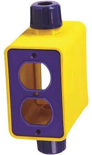 ERICSON 6002 Electrical Box, Outlet Box Type, 2 Gangs, Thermoplastic Elastomer,