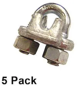 US CARGO CONTROL GDFWRC34-5PK 3/4" Galvanized Drop Forged Wire Rope Clips (5
