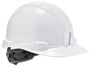 ERGODYNE 8970 White Class E Hard Hat Cap Style w/ Ratc