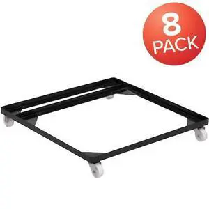 FLASH FURNITURE 8-FD-BAN-CH-DOLLY-GG HERCULES Series Steel Stack Chair and
