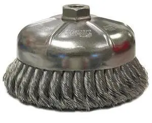 WEILER 12846 6" Single Row Knot Wire Cup Brush .014" Steel Fill 5/8"-11 UNC Nut WEILER 12846 6" Single Row Knot Wire Cup Brush .014" Steel Fill 5/8"-11 UNC Nut
