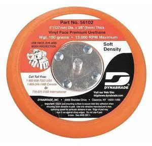 DYNABRADE 56102 Non-Vacuum,Disc Pad,5" dia.