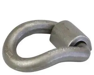 US CARGO CONTROL FH21441B 1" Bent Lashing Ring w/ Mounting Clip