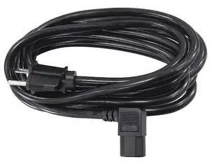 ZORO SELECT 20PX07ID PC Power Cord, 5-15P, IEC C13, 15 ft., Blk, 13A