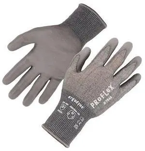 ERGODYNE 7044 ANSI A4 PU Coated CR Gloves, Gray, Size L, PR