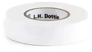 DOTTIE 360WHT L.H. Dottie 3/4'' x 60' White Electrical Tape, 10PK