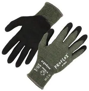 ERGODYNE 7042 ANSI A4 Nitrile Coated CR Gloves, Green, Size L, PR