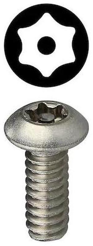 DOTTIE T141TB 1/4"-20 x 1 in Tamper-Resistant Torx Button Machine Screw, 18-8