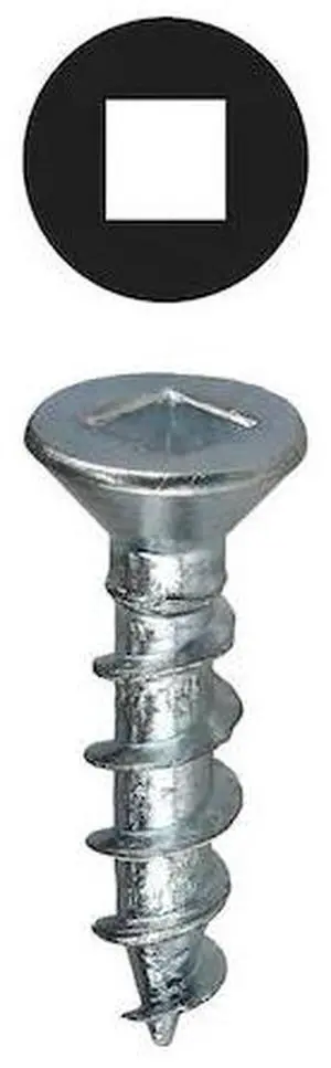 DOTTIE DDFW102 Wood Screw, #10, 2 in, Zinc Plated Carbon Steel Flat Head Square