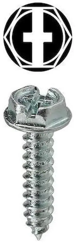 DOTTIE HWSMS121 Sheet Metal Screw, #12 x 1 in, Zinc Plated Steel Flange Hex