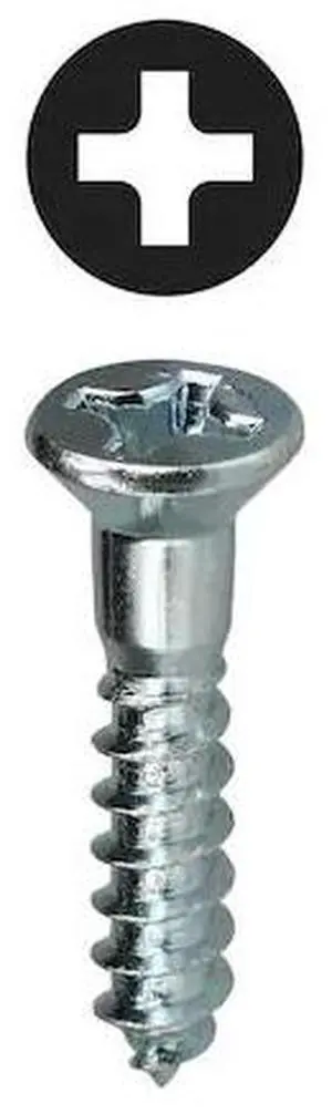 DOTTIE PHFW10212 Wood Screw, #10, 2-1/2 in, Zinc Plated Carbon Steel Flat Head