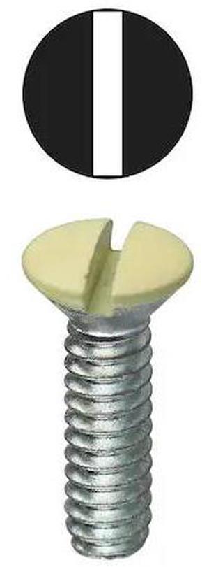 DOTTIE 413ALD #6-32 x 5/16 in Slotted Oval Machine Screw, Zinc Plated Carbon