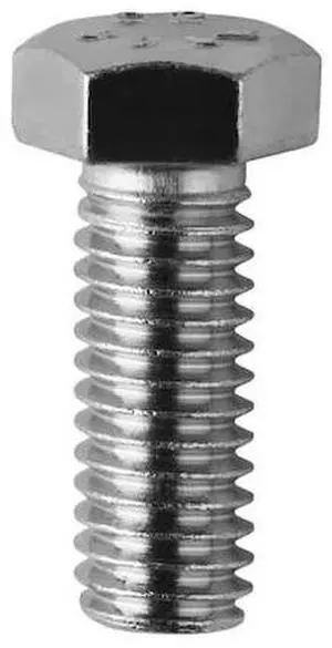 DOTTIE MB142 1/4"-20 Hex Head Tap Bolt, Zinc Plated Steel, 2 in L, 100 PK