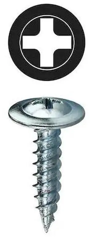 DOTTIE KWT8114 Sheet Metal Screw, #8 x 1-1/4 in, Zinc Plated Steel Wafer Head