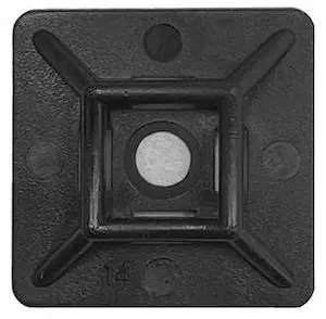 DOTTIE DT100SB L.H. Dottie 1'' X 1'' UV Black Cable Tie Mounting Base, 100PK