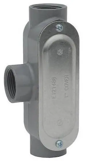 DOTTIE T50CG L.H. Dottie 1/2'' T Threaded Conduit Body w/ Cover & Gasket, 10PK
