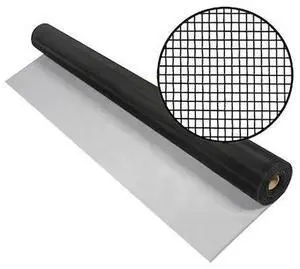 PHIFER 3030812 Aluminum Insect Screening, 36 x 50', Black, 18x16 Mesh, One Roll