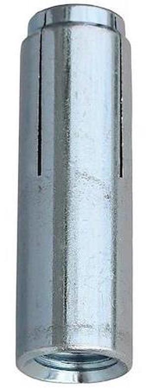 DOTTIE DA25 Short Drop-In Anchor, 1/4" Dia, 7/16" L, Carbon Steel Zinc Plated,