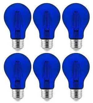 SUNLITE 40940-SU LED Filament A19 60W Equivalent Colored Transparent Dimmable