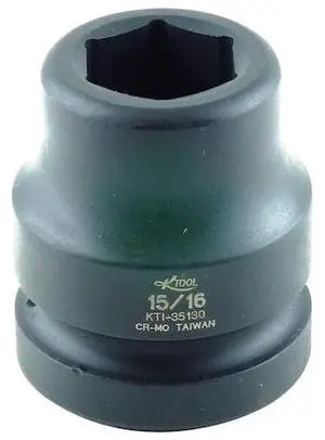 K-TOOL INTERNATIONAL KTI-35130 1" Drive Impact Socket black oxide, Standard,6