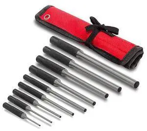 BIG HORN 19277 9 Pieces Roll Pin Punch Set - Gun Bolt Catch Roll Pin Punch Tool