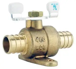 APOLLO APXV34T 3/4 in. Brass PEX Barb Ball Valve with Tee Handle and Mounting
