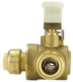 APOLLO FSBBV312 1/2 in. Brass Push-To-Connect 3-Way Ball Valve
