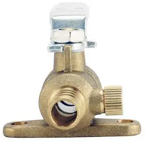 APOLLO APXV12WD 1/2 in. Brass PEX Barb Ball Valve with Drain and Mounting Pad