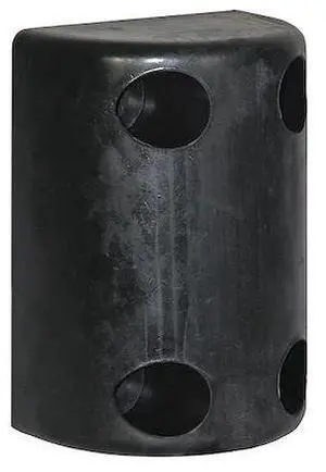 BUYERS PRODUCTS B4500 Precision Molded Rubber Bumper - 5-1/2 x 3-23/32 x 7-5/8