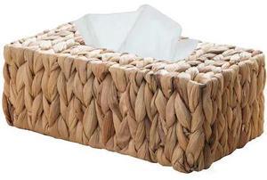VINTIQUEWISE QI003359 Wicker Water Hyacinth Tissue Box Cover Rectangle