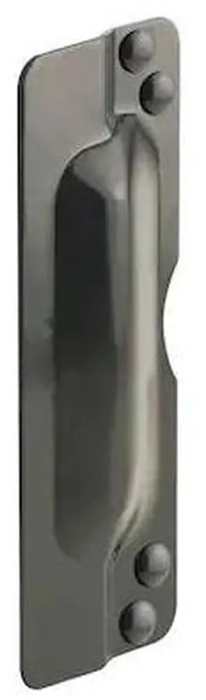 PRIME-LINE U 9504 Steel Latch Guard Plate Cover for Out-Swinging Doors, Bronze