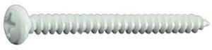MIDWEST FASTENER 35978 Sheet Metal Screw, #10 x 2 in, White Steel Pan Head