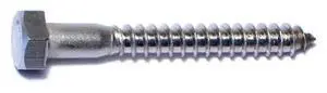 MIDWEST FASTENER 50637 Lag Screw, 5/16 in, 2-1/2 in, Stainless Steel, Hex Hex