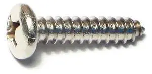 MIDWEST FASTENER 53563 Sheet Metal Screw, #12 x 1 in, 18-8 Stainless Steel Pan
