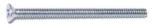 MIDWEST FASTENER 07268 #6-32 x 2 in Phillips Flat Machine Screw, Zinc Plated