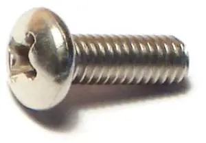 MIDWEST FASTENER 07101 #8-32 x 1/2 in Phillips Pan Machine Screw, Plain 18-8