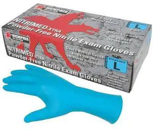 MCR SAFETY 6012S Disposable Gloves, 6 mil Palm, Nitrile, Powder-Free, S, 100