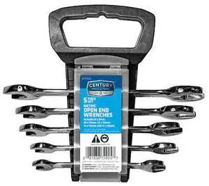 CENTURY DRILL & TOOL 72925 5 Piece Open End Wrench Set