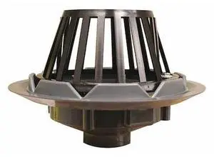 JONES STEPHENS R18014 Roof Drains PVC 3" Roof Drain, Plastic Dome, PVC,