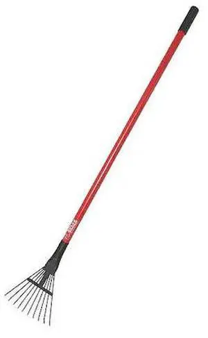 BULLY TOOLS 92317 Shrub Rake,8",Long Fiberglass Handle