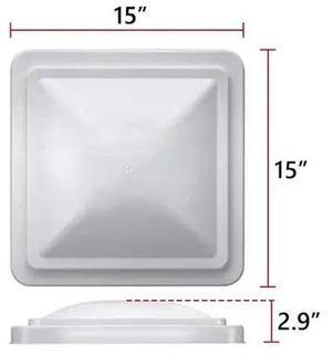SUPERIOR ELECTRIC RVA1550W RV Trailer Roof Vent Lid / Cover Universal
